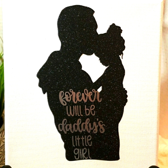 ❤❤ Custom canvas father & daughter "Forever will be daddy's little girl" - Picture 5 of 11